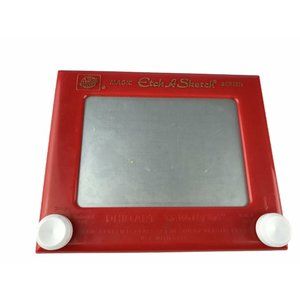 Etch-a-Sketch Vintage Retro Toy Red / Gray White